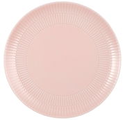 Runder Speiseteller 27,5 cm in zartem Rosa mit geriffeltem Rand, Vogelperspektive