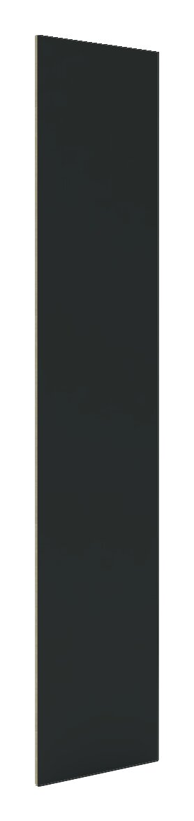 Antracietkleurige deur in zijaanzicht, afmetingen 202 x 45 cm