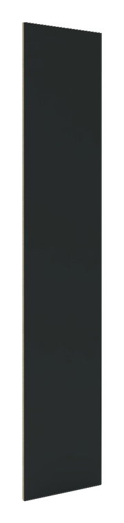 Anthrazitfarbene Tür in seitlicher Perspektive, Maße 202x45 cm
