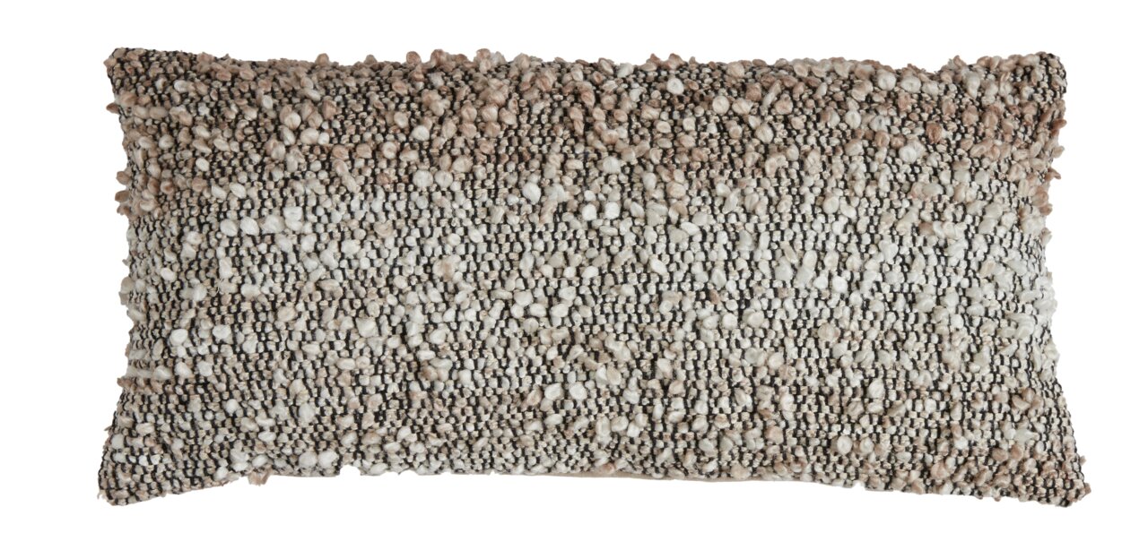 Light&Living Kissen MEZOKI Rechteckiges Kissen mit strukturierter Oberfläche in natürlichen Beige- und Brauntönen, Frontalansicht