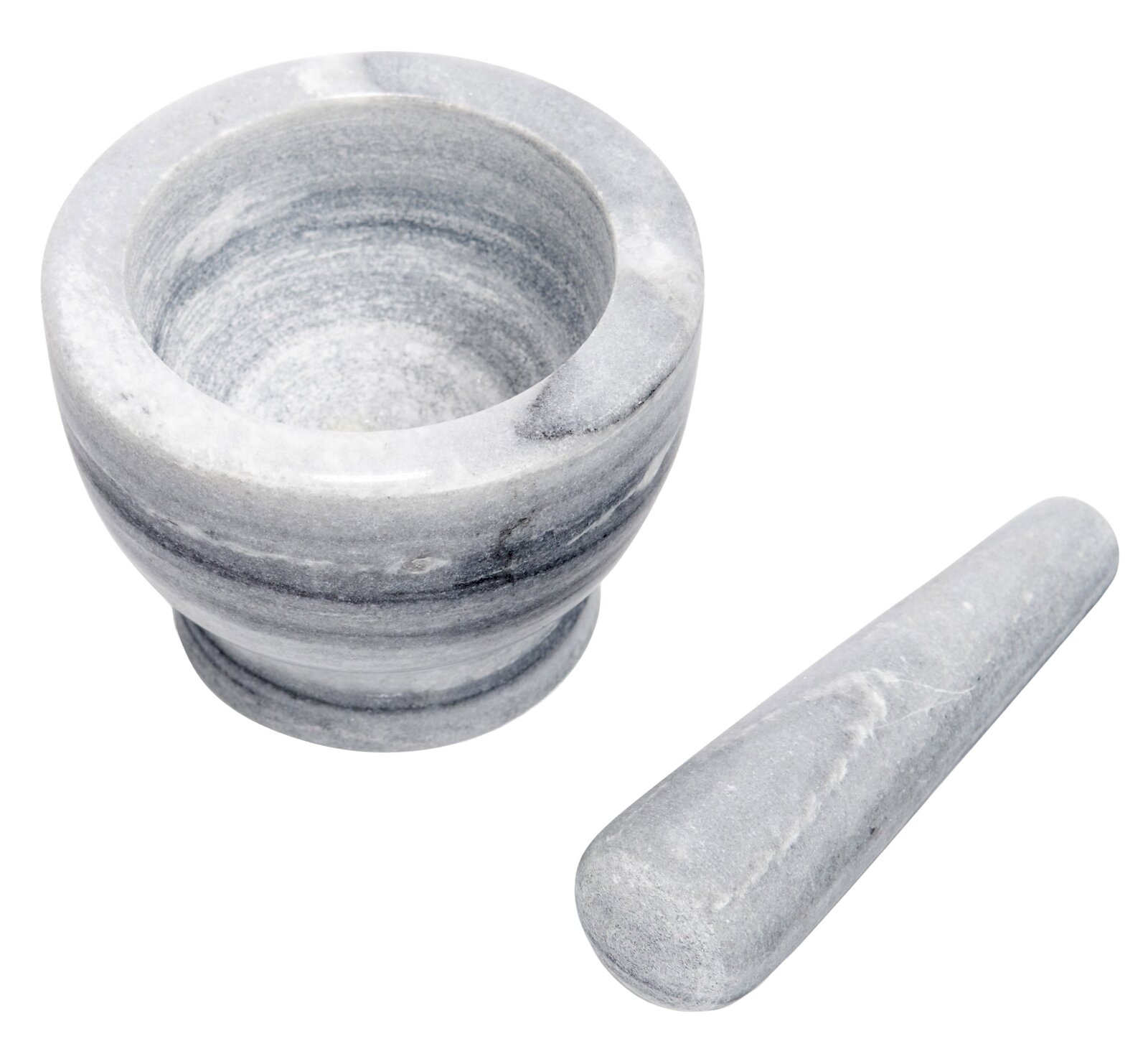 Mörser & Stößel-Set aus Marmor, Ansicht von oben