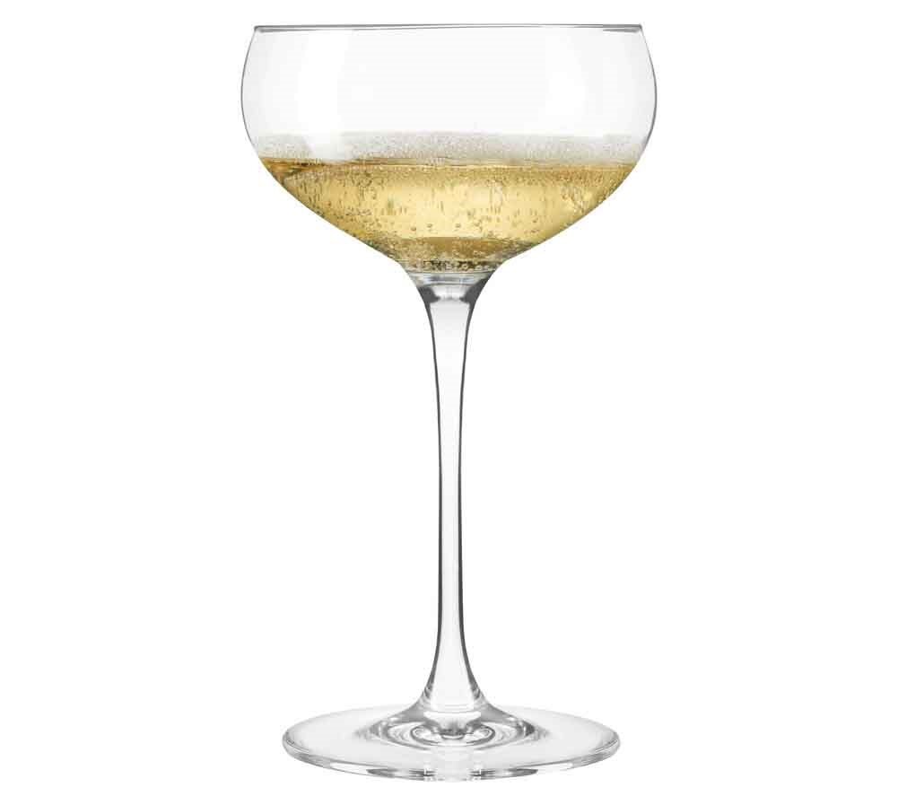 Elegante Sektschale Cheers mit Sekt gefüllt, seitliche Ansicht