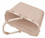 Carrybag in der Farbe Twist Coffee, von oben betrachtet, mit stabilem Rahmen und Tragegriff.