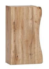 Hängeschrank aus Holz mit natürlicher Maserung, seitliche Perspektive