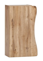 Hängeschrank aus Holz mit natürlicher Maserung, seitliche Perspektive