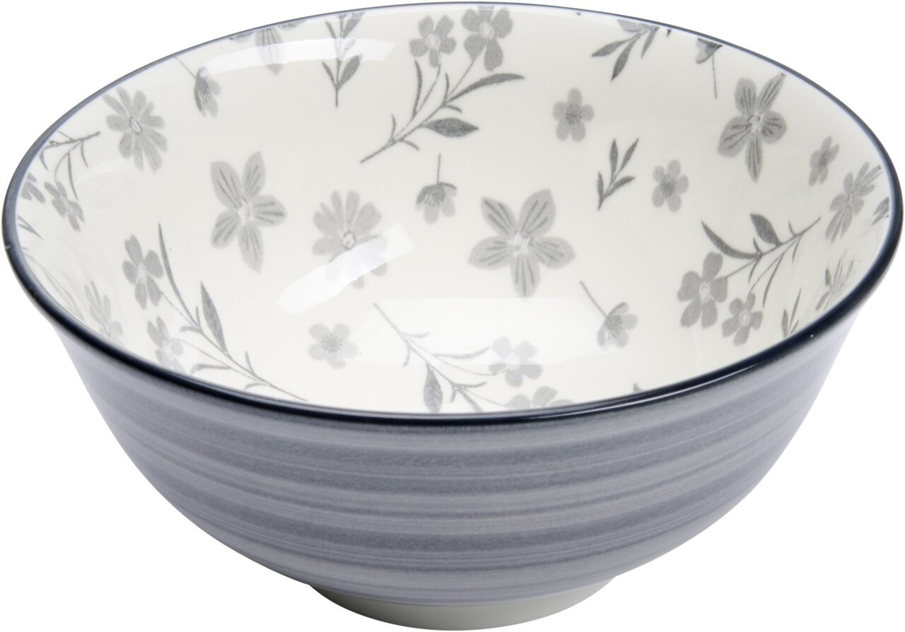 Schale Sendai Blume 15,5cm mit floralem Muster in Seitenansicht