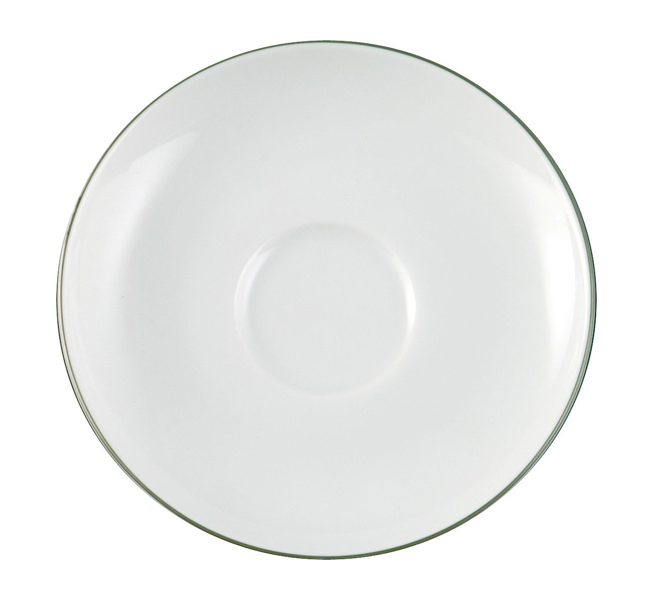 Weiße Kombi-Untertasse Lido, Draufsicht