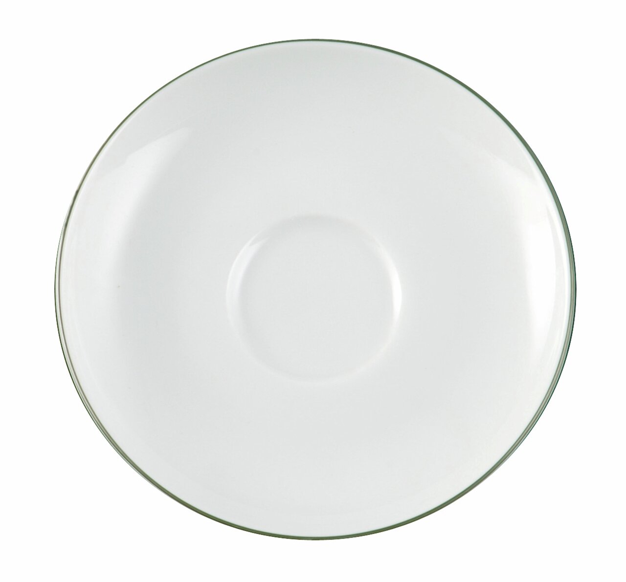 Weiße Kombi-Untertasse Lido, Draufsicht