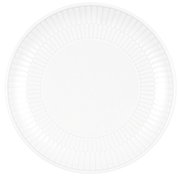 Rond broodbord van porselein, 16 cm, met geribbelde rand, bovenaanzicht