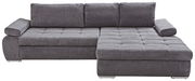 Graues Ecksofa mit Ottomane, Vorderansicht