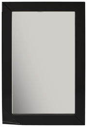 Rechteckiger Spiegel mit schwarzem Rahmen, Frontalansicht