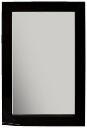 Rechteckiger Spiegel mit schwarzem Rahmen, Frontalansicht