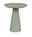 Z2 Beistelltisch RINGAR Moderner, grüner Beistelltisch mit konischer Basis und runder Tischplatte, seitliche Perspektive