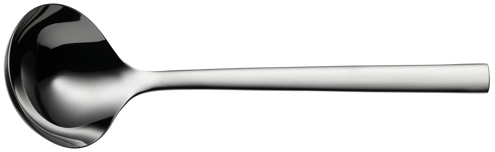 Suppenschöpfer aus Edelstahl, seitliche Ansicht