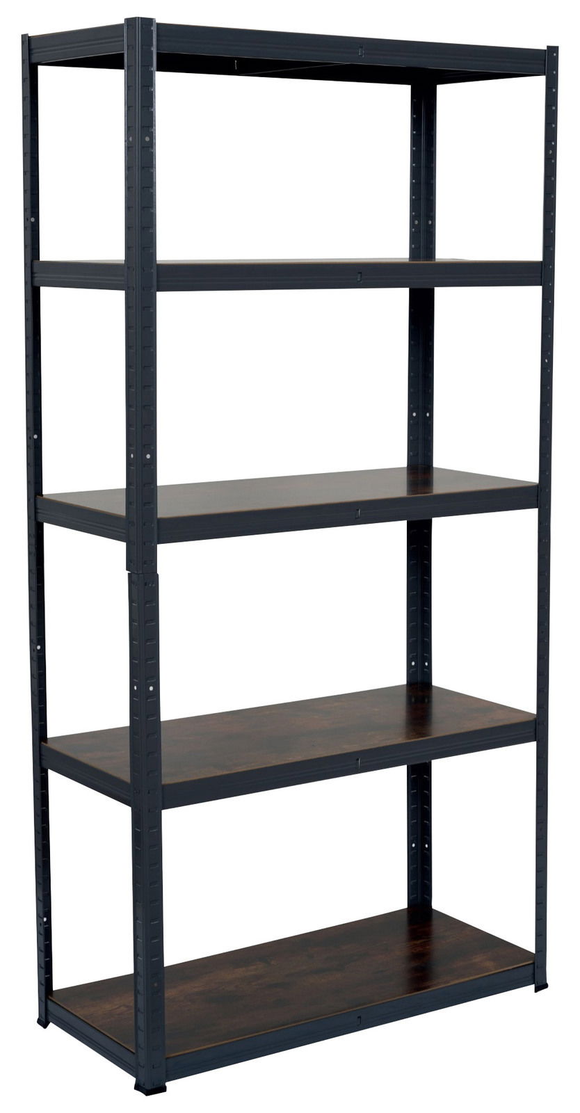 Kynast Exclusive Schwerlastregal Schwerlastregal in Holzoptik mit fünf Regalböden, seitliche Perspektive
