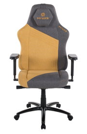 Gaming Stuhl in gelb-grauem Design, Vorderansicht