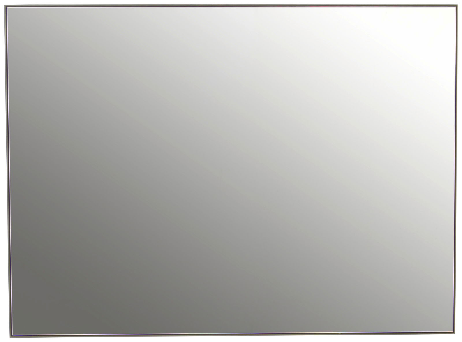 Großer rechteckiger XL-Spiegel mit schmalem Rahmen, frontal fotografiert.
