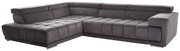 Graues Ecksofa Beldomo Speed SPLIFF S in L-Form, Perspektive von vorne links
