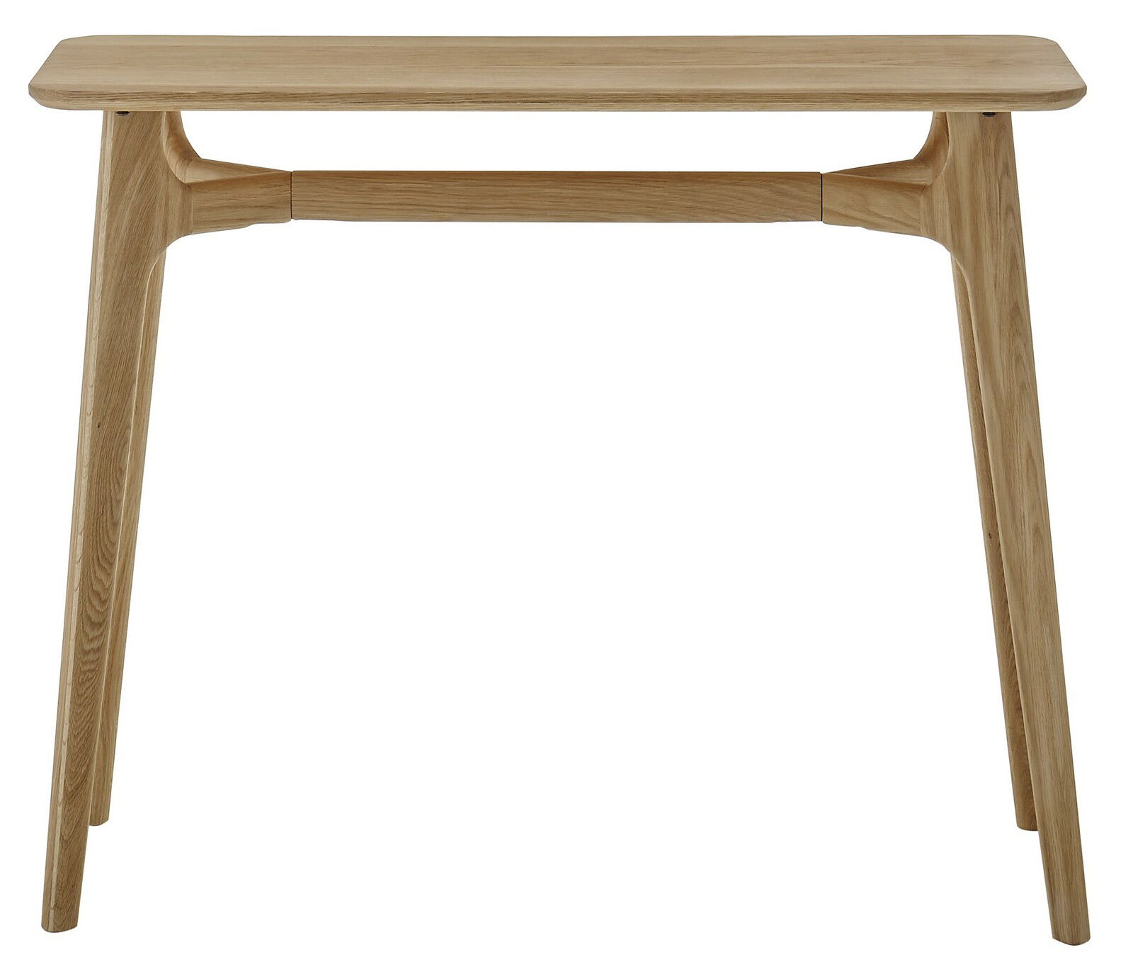 Holzkonsole mit vier Beinen, frontal betrachtet