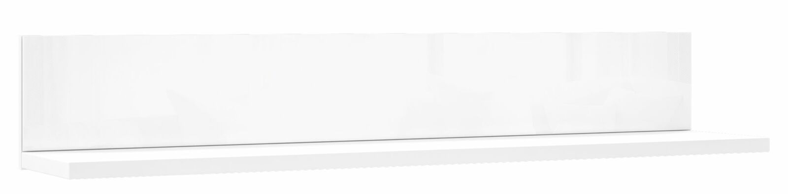 Weißes Wandregal aus der Seitenansicht