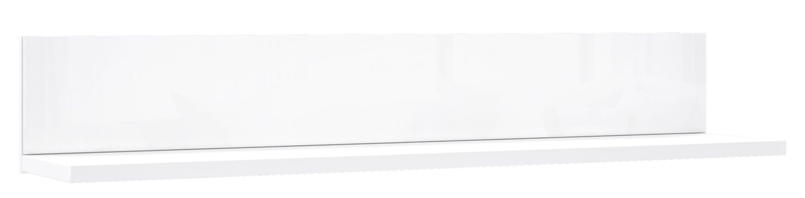 Weißes Wandregal aus der Seitenansicht