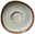 Kaffeeuntertasse Lave beige, Draufsicht, mit gesprenkeltem Muster und braunem Rand