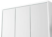 Moderner Spiegelschrank mit drei Türen, Ansicht von vorne.