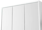 Moderner Spiegelschrank mit drei Türen, Ansicht von vorne.