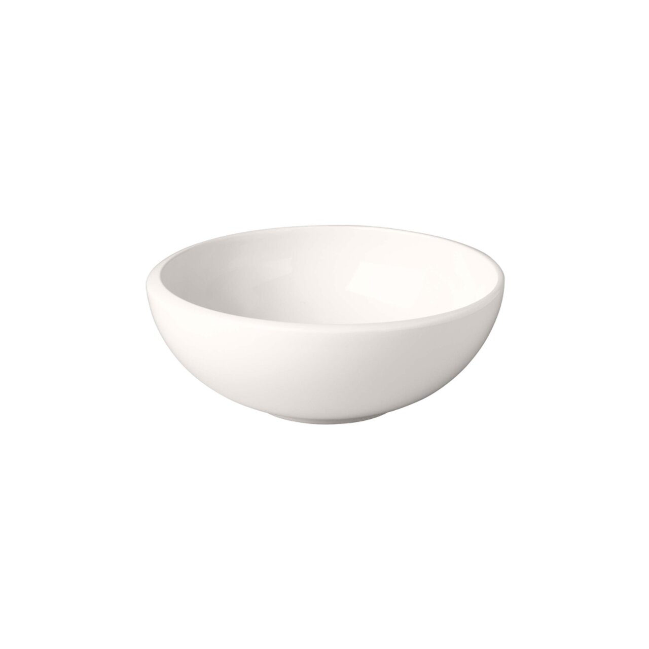 Weiße Müsli-Schale NewMoon 500ml, seitliche Perspektive