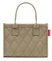 Beige Tasche mit Rautenmuster, Vorderansicht