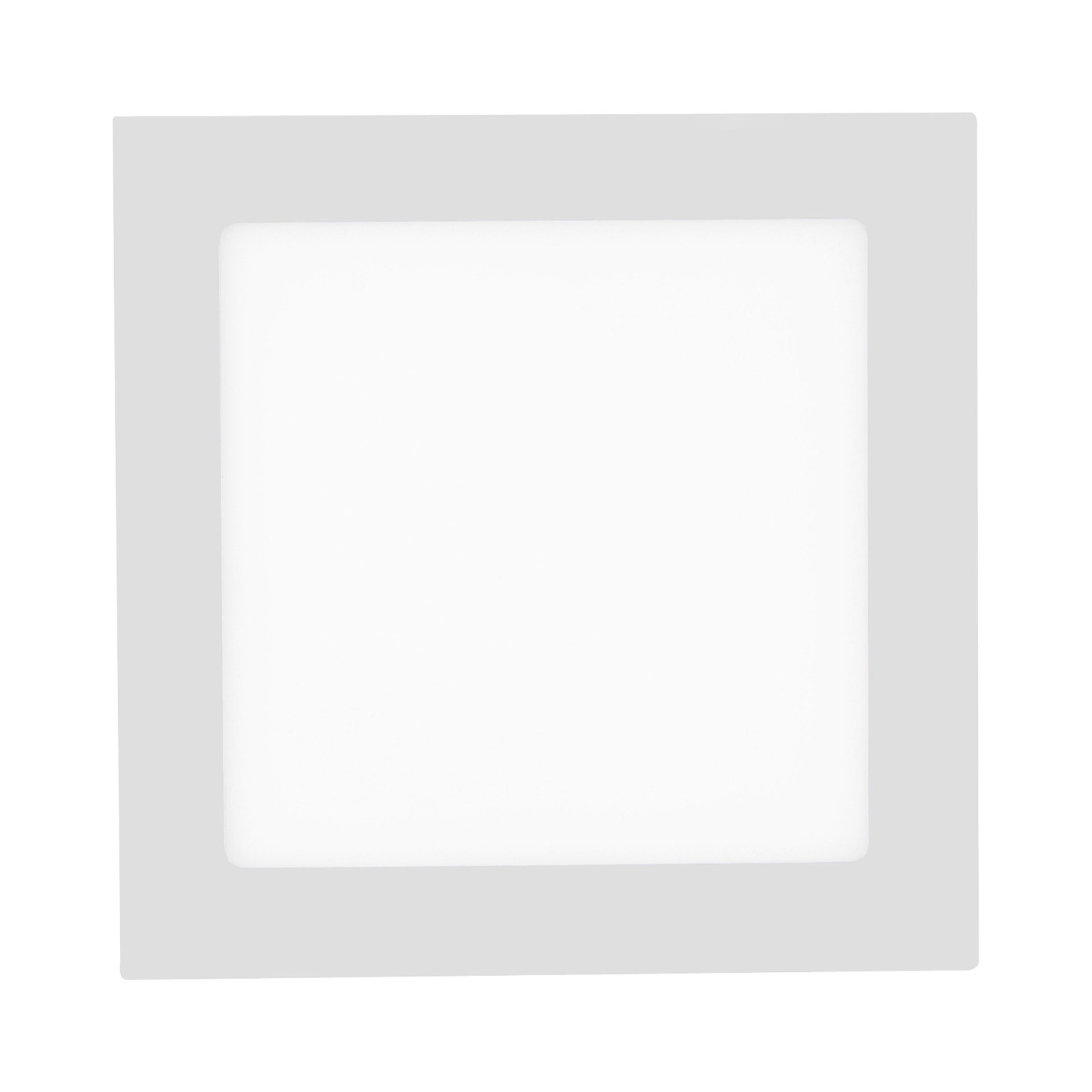 Quadratische Einbau- und Aufbauleuchte OSKAR in weißer Farbe, Draufsicht