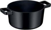 Schwarzer WMF Flavour Bräter 24cm aus seitlicher Perspektive
