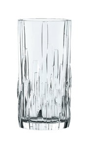 Transparenter Longdrinkbecher Shu Fa mit vertikalem Rillenmuster, Frontalansicht