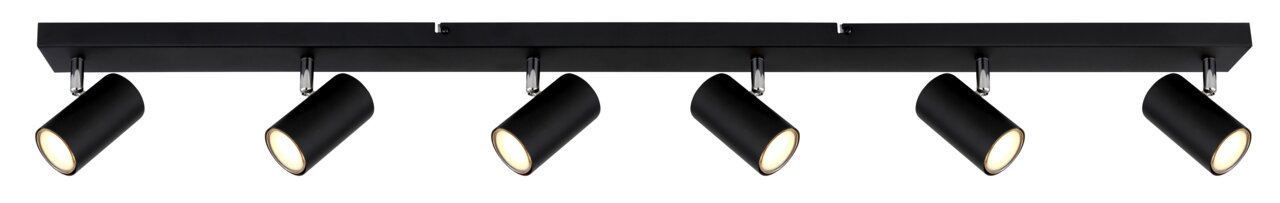 Globo Lighting Strahler ROBBY Schwarzer Strahler mit fünf verstellbaren Leuchten, seitliche Perspektive