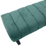 Grüne 2,5er-Sitzbank aus Stoff, Nahaufnahme von schräg oben