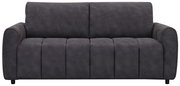 Frontale Ansicht eines grauen Funktionssofas Z2 Schlafsofa HELENA mit gepolsterten Armlehnen und Rückenlehne.