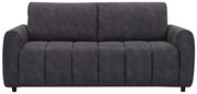 Frontale Ansicht eines grauen Funktionssofas Z2 Schlafsofa HELENA mit gepolsterten Armlehnen und Rückenlehne.
