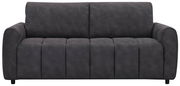 Frontale Ansicht eines grauen Funktionssofas Z2 Schlafsofa HELENA mit gepolsterten Armlehnen und Rückenlehne.