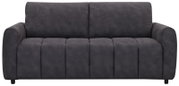 Frontale Ansicht eines grauen Funktionssofas Z2 Schlafsofa HELENA mit gepolsterten Armlehnen und Rückenlehne.