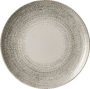 Speiseteller 26cm mit grauem, gesprenkeltem Muster, Draufsicht
