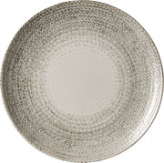 Speiseteller 26cm mit grauem, gesprenkeltem Muster, Draufsicht
