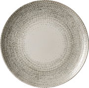 Dinerbord 26 cm met grijs, gespikkeld patroon, bovenaanzicht