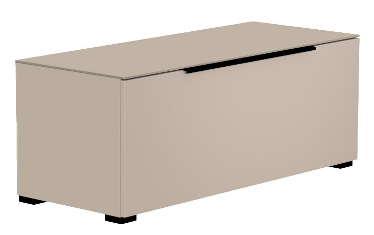 Moderano TV-Lowboard BORMIO TV-Lowboard in Beige aus seitlicher Perspektive