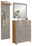 VOSS Garderoben-Set 3-tlg. SANTINA Garderoben-Set 3-tlg. mit Spiegel, Schrank und Wandpaneel in moderner Holzoptik, seitliche Perspektive