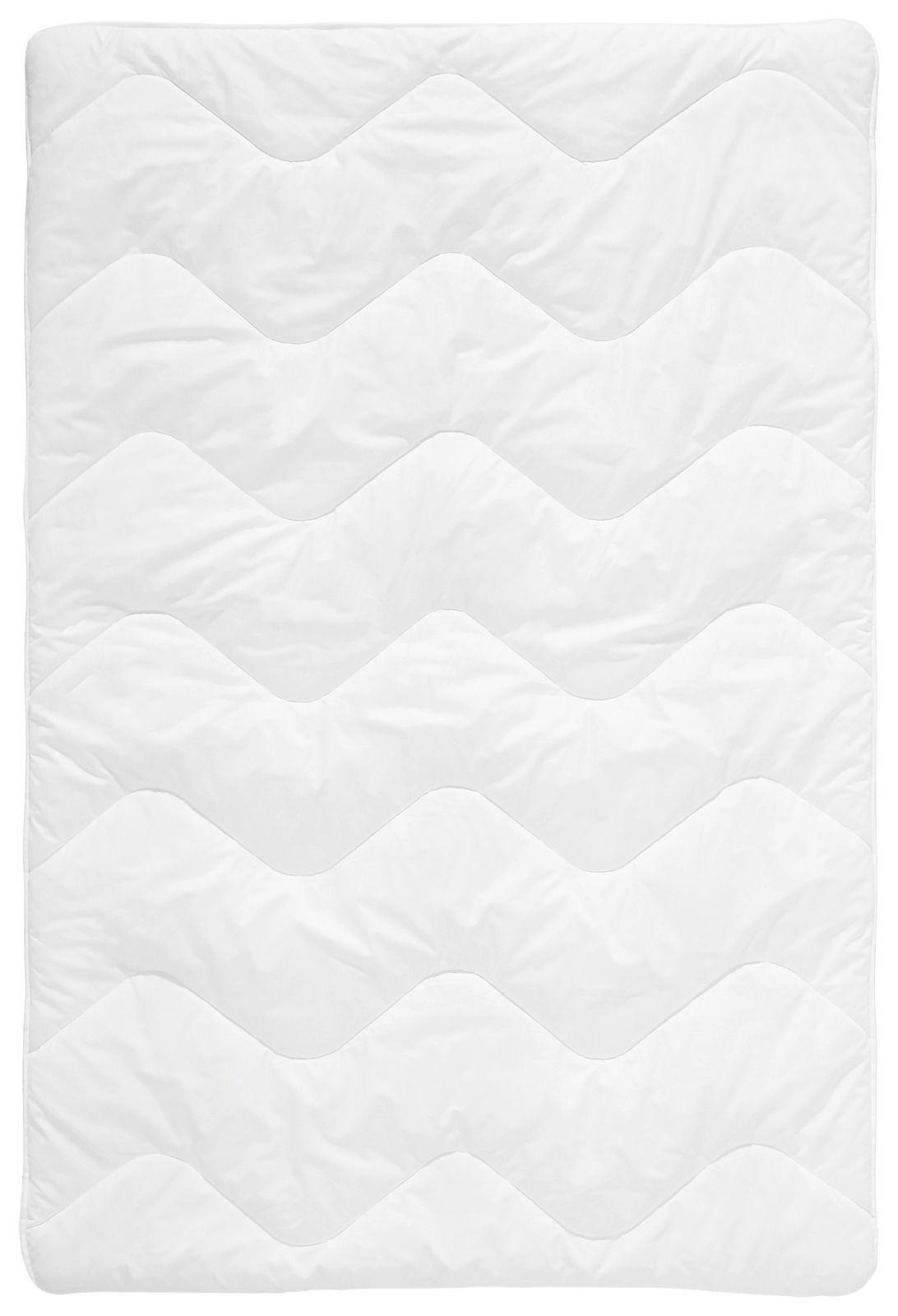 Winterbettdecke 135x200 cm, weiße Steppdecke in Draufsicht