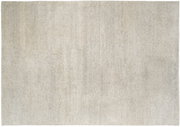 Beige Wollteppich in Draufsicht