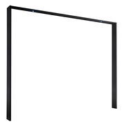 Schwarzer Passepartoutrahmen aus Metall, frontal von der Seite betrachtet