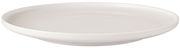 Weißer Speiseteller Afina mit einem Durchmesser von 27,2 cm, seitliche Perspektive