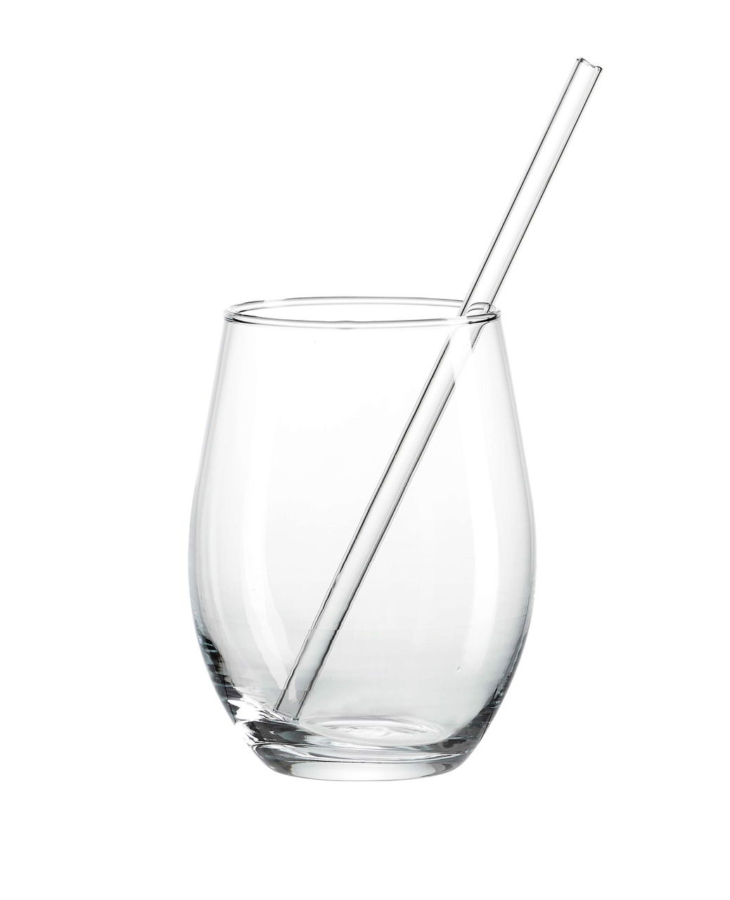 Ritzenhoff & Breker Gingläser 8-tlg. Klarglas-Partyglas mit Strohhalm, seitliche Perspektive