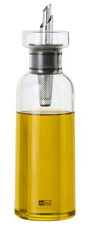 Öl- und Essigspender AromaPour aus Glas mit Edelstahlverschluss, seitliche Ansicht